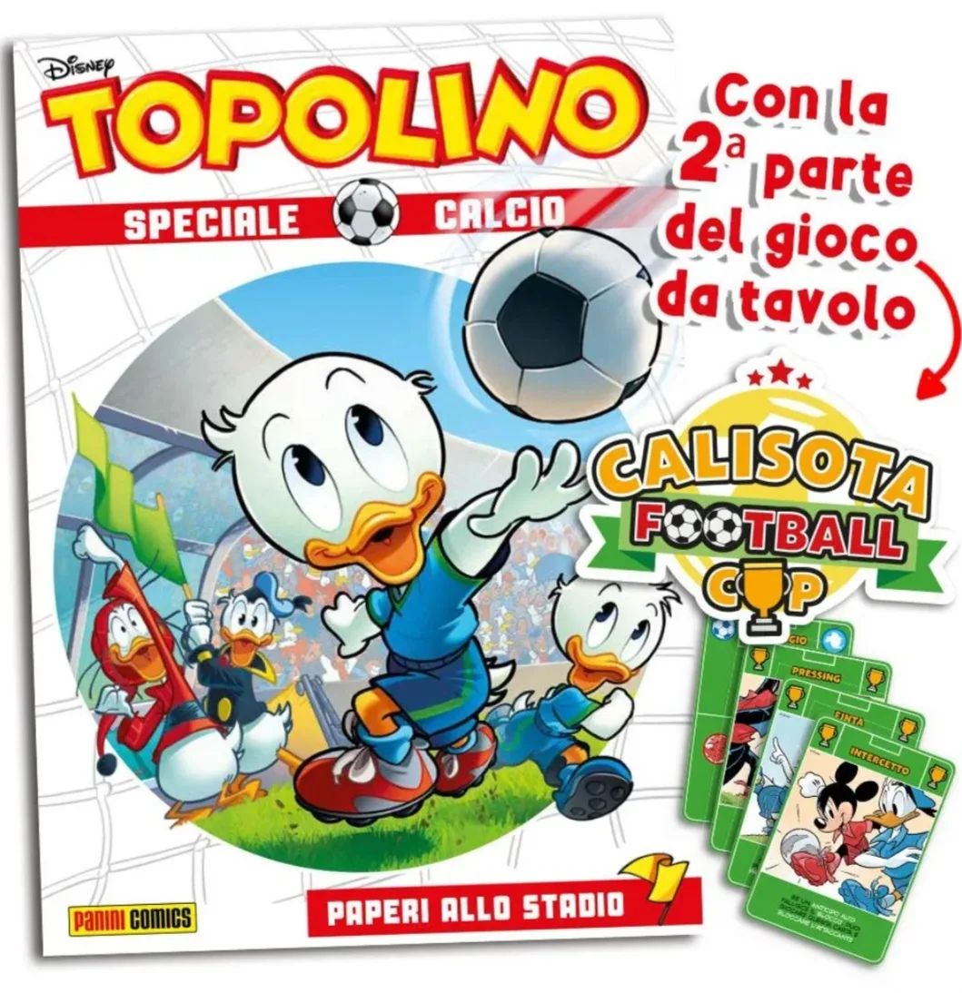 Set Completo 3/3 - Gioco CALISOTA Football CUP con Fumetti di Topolino Speciale Calcio - tutte le uscite