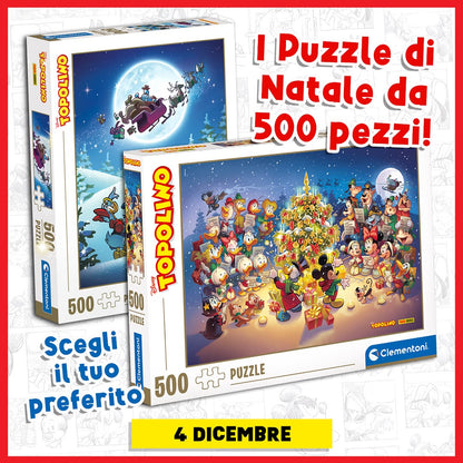 Fumetto di TOPOLINO libretto n. 3602 Con Puzzle di Natale 500 Pezzi Clementoni