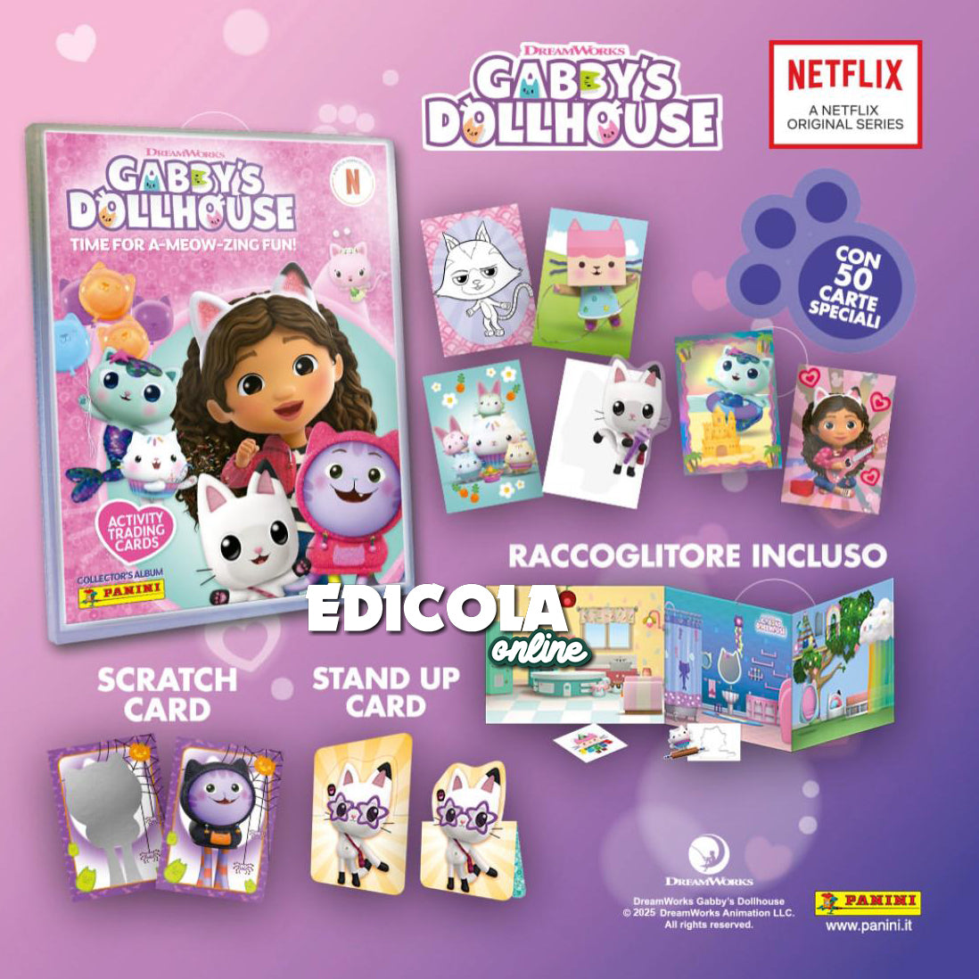 Set Raccoglitore e/o Bustine di Card "La Casa delle Bambole di Gabby" Panini