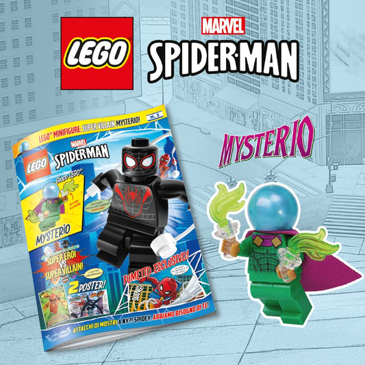 Rivista LEGO SPIDER-MAN n. 2 + minifigure di Mysterio