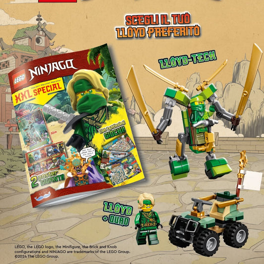 Rivista LEGO NINJAGO LEGACY XXL n.1 - Lloyd con Quad / Lloyd Mech