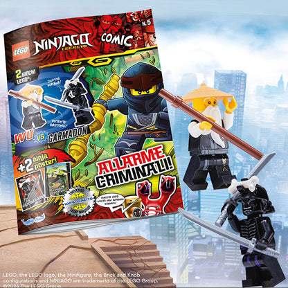 Rivista LEGO NINJAGO LEGACY COMIC n. 5 con 2 GIOCHI Wu vs. Garmadon