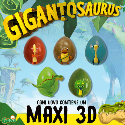 Uova dei Gigantosautus - maxi dinosauro 3D da ricreare con la pasta da modellare!