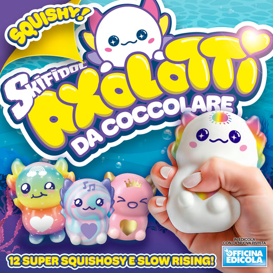 Skifidol Squishy ! Axolotti da coccolare morbidi da schiacciare