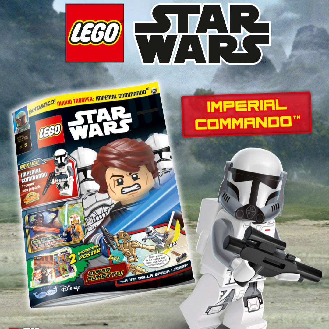 Rivista LEGO STAR WARS n.8 + MINIFIGURE TROOPER IMPERIAL COMMANDO