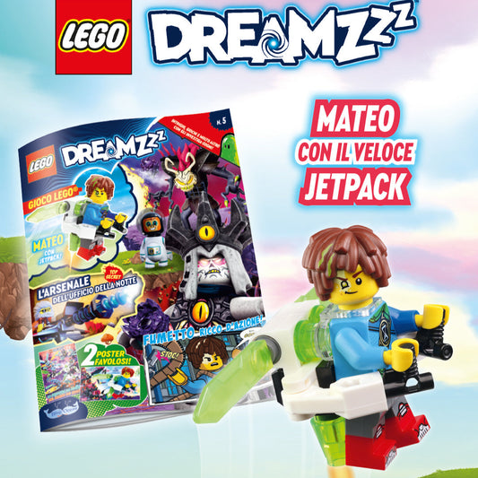 Rivista LEGO DREAMZZZ n. 5 + MINIFIGURE LEGO: MATEO CON JETPACK