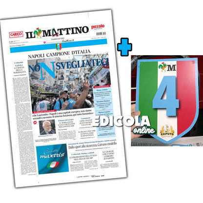 Giornali Quotidiani 4° Scudetto  SSC Calcio NAPOLI - Campione d'Italia 2024-25 2025