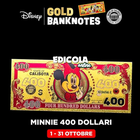 Billets de banque Disney en or à l'effigie de Mickey Mouse ! - Billets à collectionner