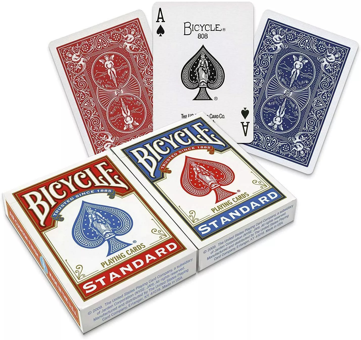 2x Deck of BICYCLE Blue Red Back Playing Cards French Professional POKER