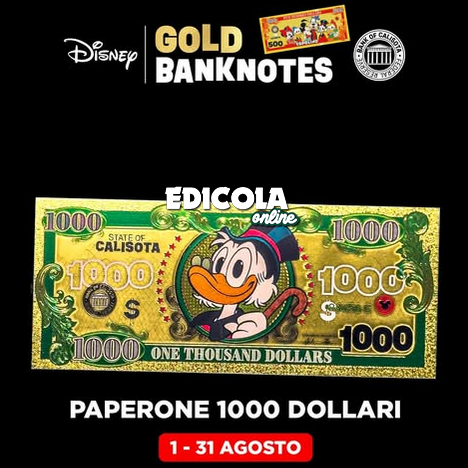 Billets de banque Disney en or à l'effigie de Mickey Mouse ! - Billets à collectionner