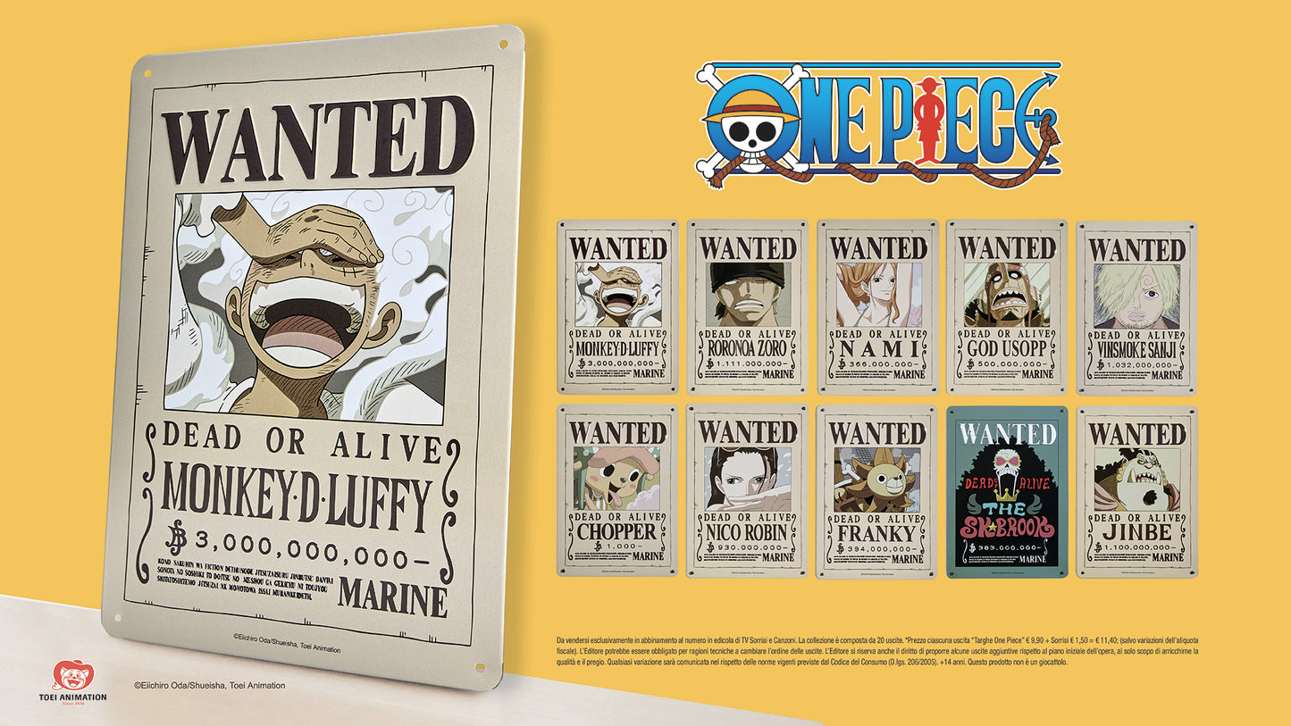 The Treasures of "One Piece" 3D Embossed Metal Poster (TV Sorrisi 2025)