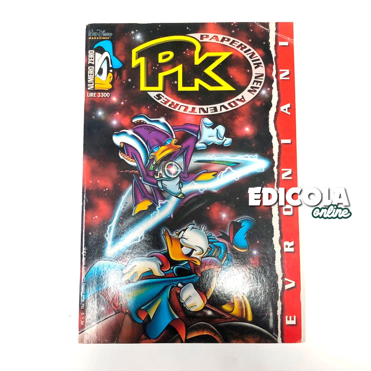 3x Fumetti PKNA Numero Zero 0/2 0/3 Paperinik New Adventures PK Disney Pikappa