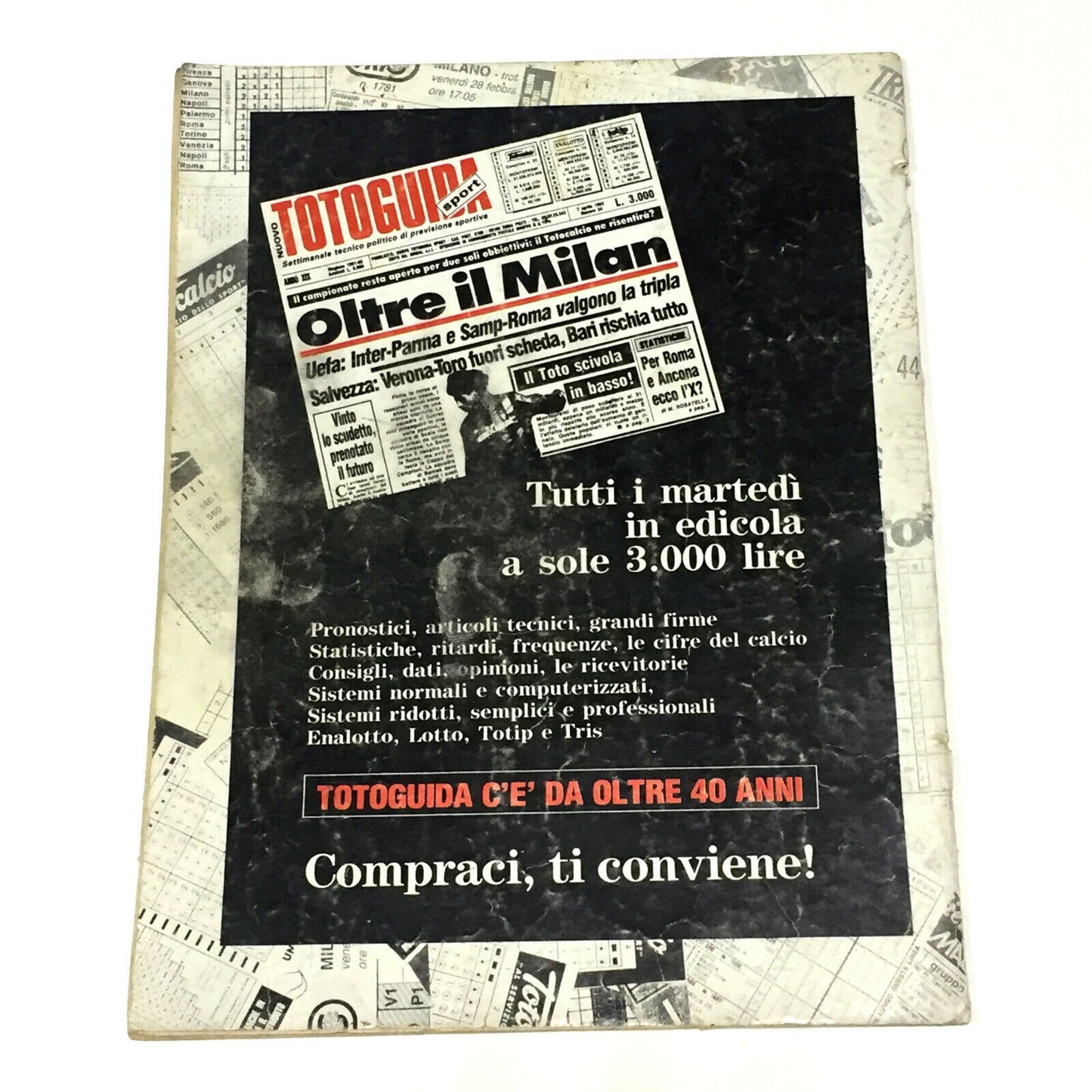 Totoguida Annuario Calcio Vintage Totocalcio Totip Enalotto Tris Scommesse lotto