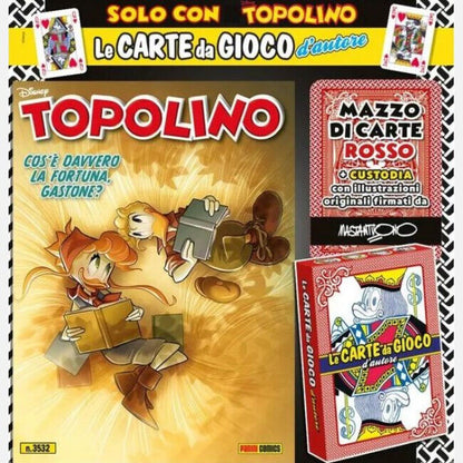 Fumetto TOPOLINO Sigillato Edicola da Collezione + 2x Mazzo di carte Blisterato