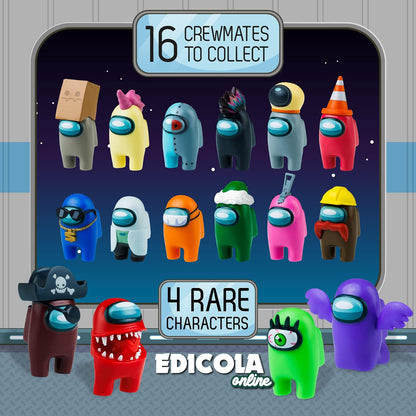 mini Action Figures 3D dei Personaggi AMONG US Serie 3 Edicola Toikido Crewmates
