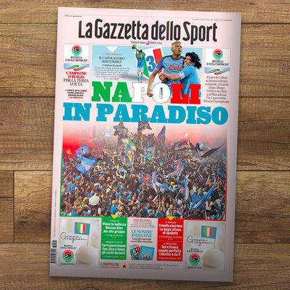 2x Giornale Gazzetta + Corriere dello Sport 5 Maggio 2023 3° Scudetto Calcio Napoli