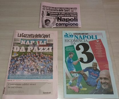 Giornale Gazzetta dello Sport Ristampe NAPOLI Scudetto 1987 1990 Coppa Uefa 1989