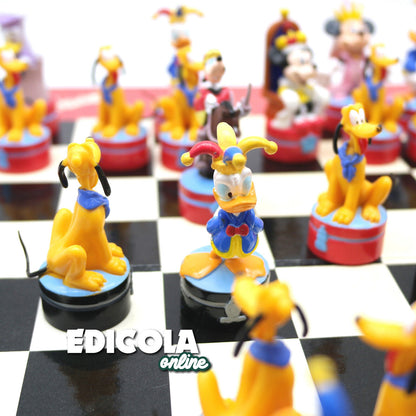 Scatola Giochi Scacchi Scacchiera Personaggi Disney 3D usata pedine Set Completo