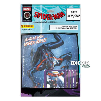 Set Album di SPIDER-MAN Spiderverse e Bustine di Figurine MARVEL Starter Pack