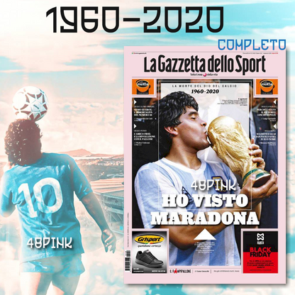 GAZZETTA DELLO SPORT HO VISTO MARADONA 26/11/2020 MORTE DIEGO ARMANDO GIORNALE