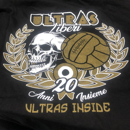T-shirt de football homme ULTRAS FREE 100 coton t-shirts manches courtes + autocollant