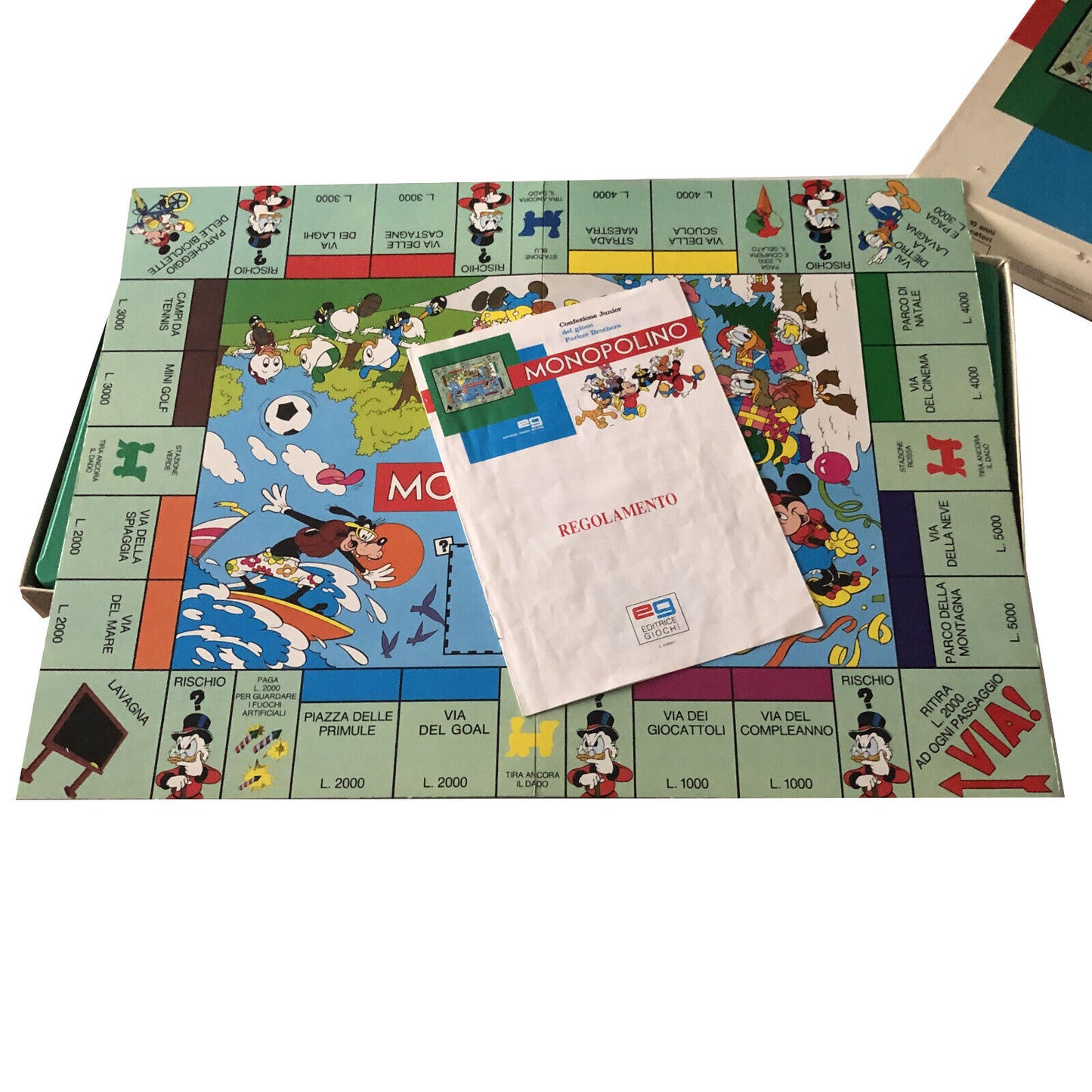 Monopoly Disney Mickey Mouse Monopoly Classic Vintage Monopolino lire 4 pions