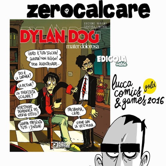 Fumetto di DYLAN DOG 361 VARIANT da Collezione Disegno Zerocalcare Originale Raro