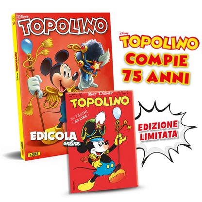 Fumetto di TOPOLINO libretto n. 3567 da Collezione con gadget Calamita 75 anni