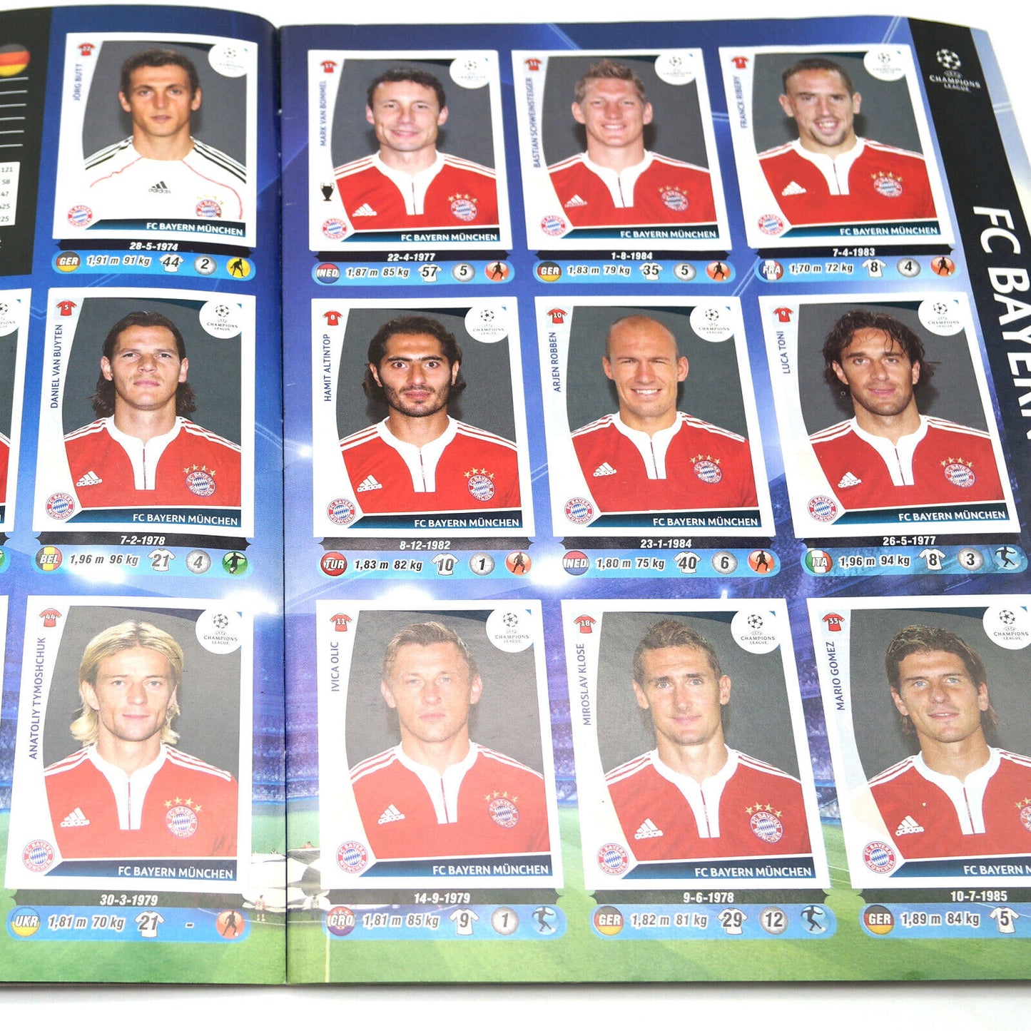 Album Completo di Figurine Calciatori Panini CHAMPIONS LEAGUE 2009-10 Uefa 2010