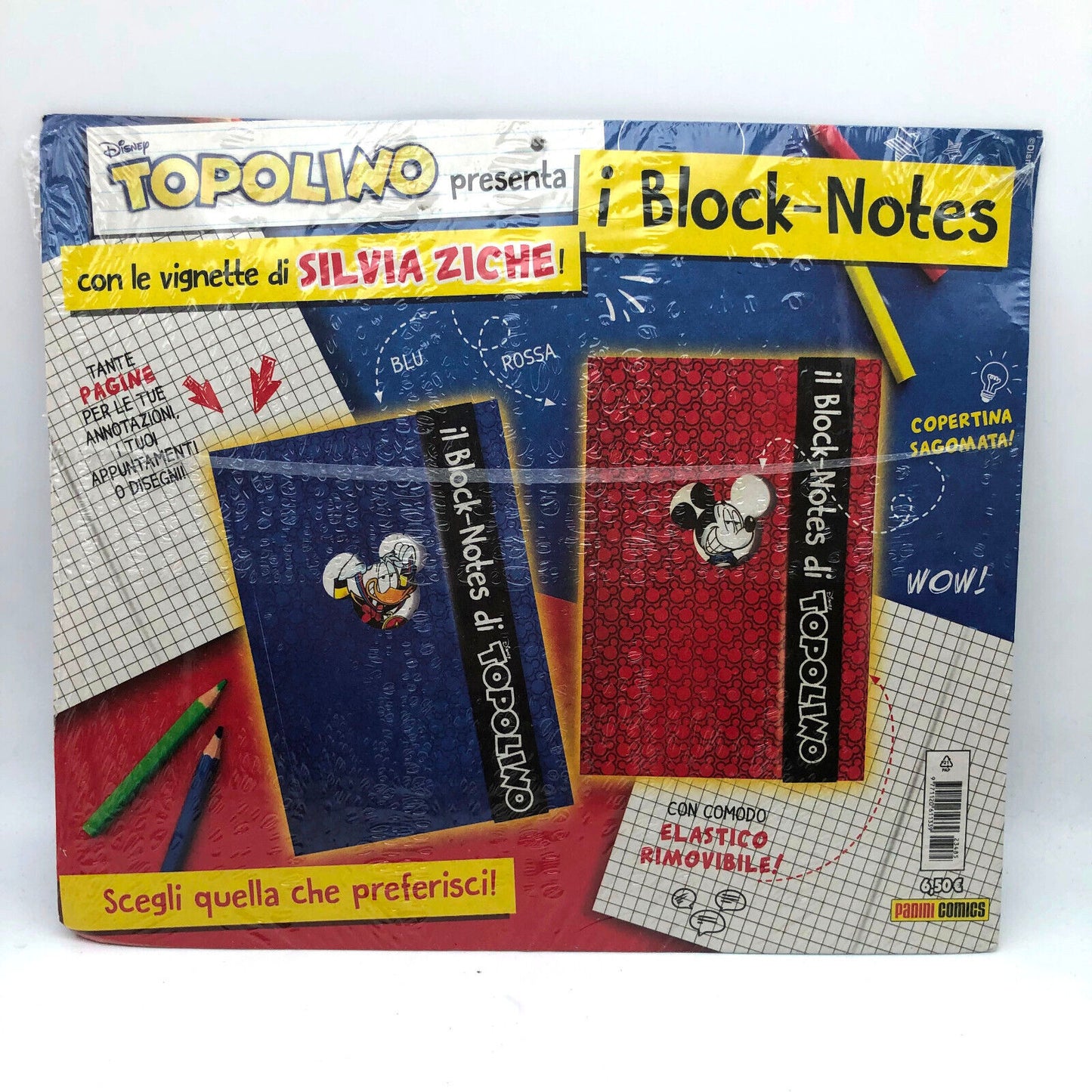 Cartoon Mickey Mouse 3485 Sealed Newsstand Blue Illustriertes Sammler-Notizbuch