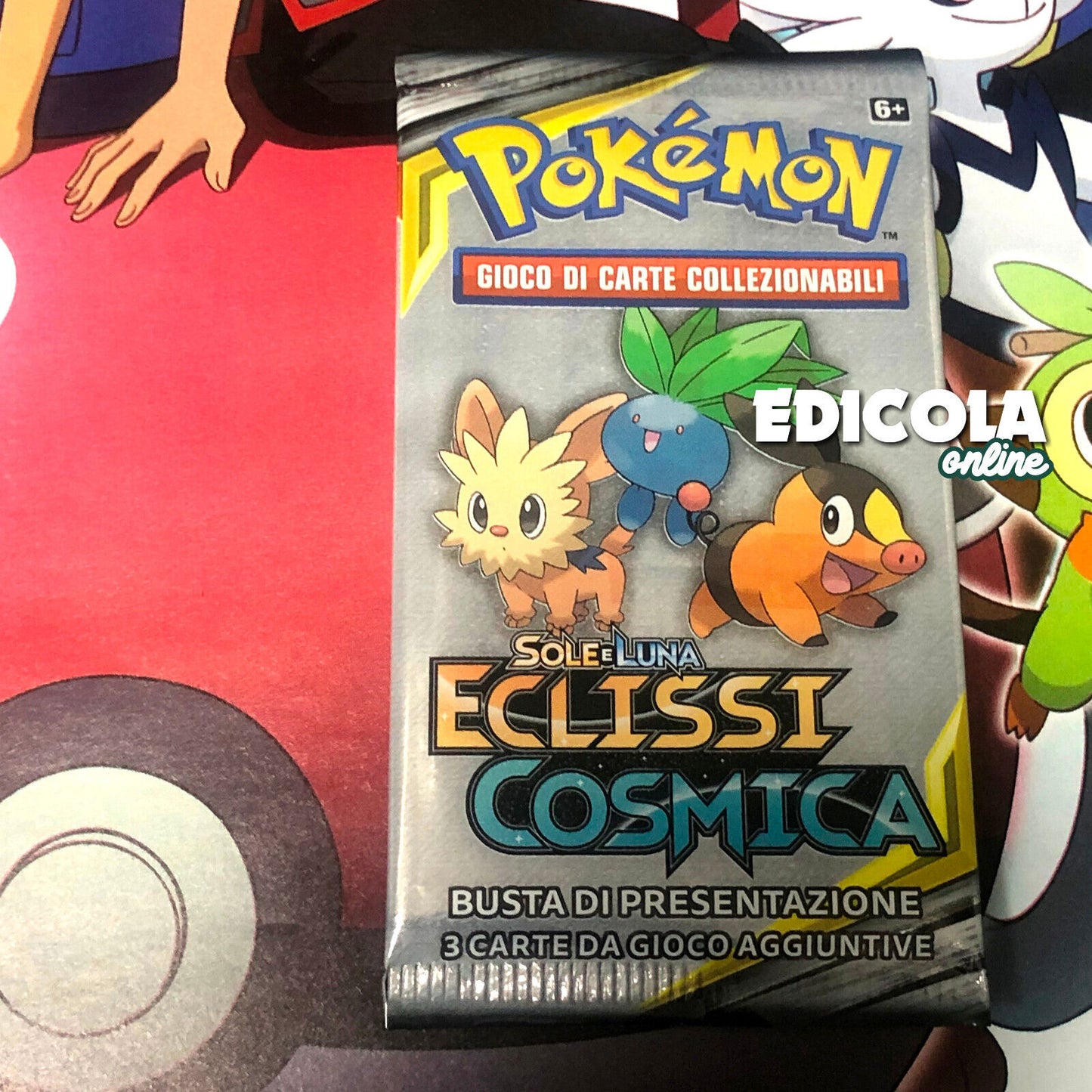 Packs simples Pokémon ITA scellés - 3 cartes de jeu d'extension en italien