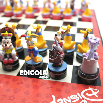 Scatola Giochi Scacchi Scacchiera Personaggi Disney 3D usata pedine Set Completo