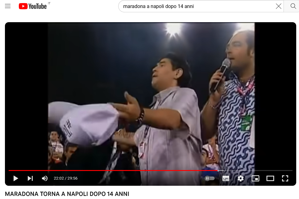 Chapeau TOTOSI Au revoir Ciro Ferrara à l'invité de San Paolo Diego Armando Maradona