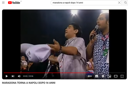 Chapeau TOTOSI Au revoir Ciro Ferrara à l'invité de San Paolo Diego Armando Maradona