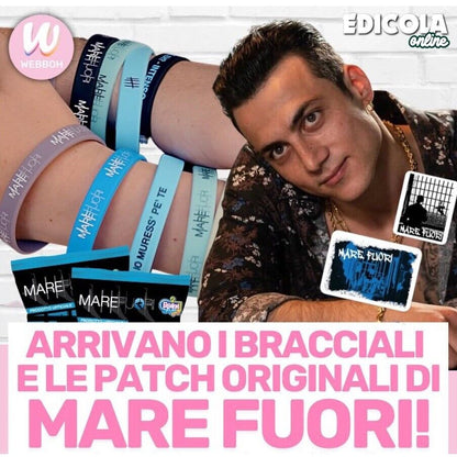 Choisissez le bracelet en silicone avec phrase Patch de la série télévisée SEA FUORI Rai 2023