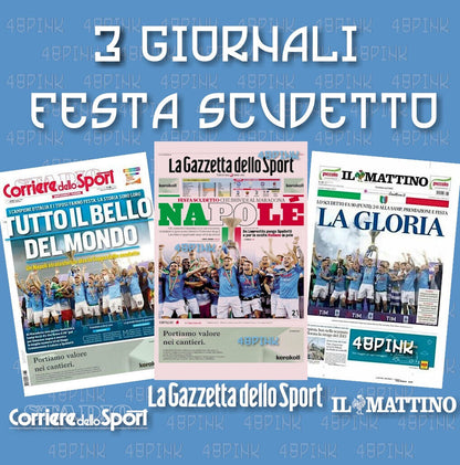 Corriere dello Sport Gazzetta Mattino NAPLES SCUDETTO PARTY 2023 champion de football