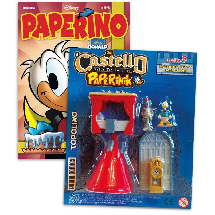 SCHLOSS Komplett mit PAPERINIK mit Mickey Mouse Donald Duck Comics