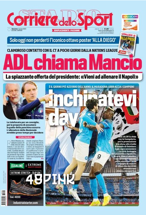Newspaper AZZURRO Corriere dello Sport of June 4, 2023 3 Scudetto Napoli Football
