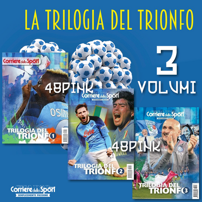3 Volumes TRILOGIE DE TRIUMPH Livre NAPLES Scudetto Corriere dello Sport encart