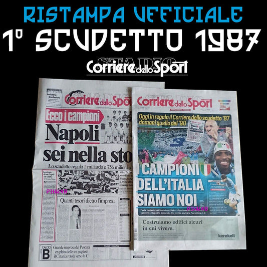 Giornale Corriere dello Sport Napoli Campione Ristampa 1° Scudetto 1987 Maradona