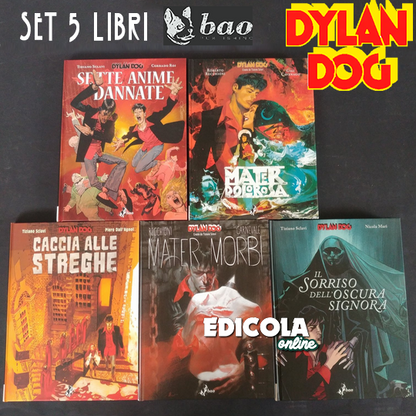 Lot de 5 bandes dessinées cartonnées de DYLAN DOG Collection complète Giant Bao Variant
