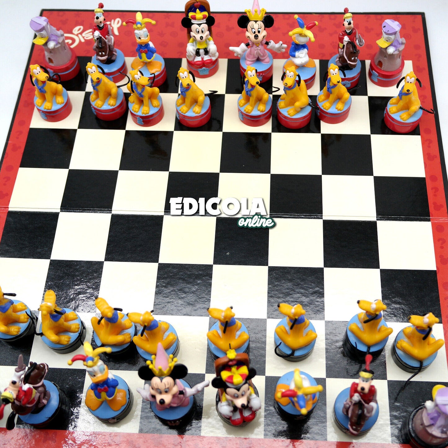 Scatola Giochi Scacchi Scacchiera Personaggi Disney 3D usata pedine Set Completo