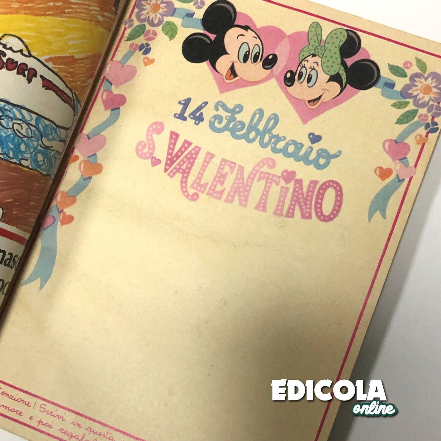 Fumetto di TOPOLINO tradisce Minnie Libretto Censurato n. 1785 San Valentino