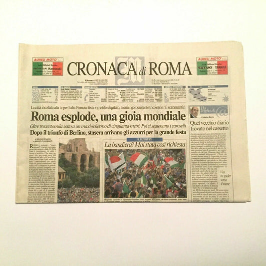 Journal de Rome du 10 juillet 2006 ITALIE Champions nationaux du monde