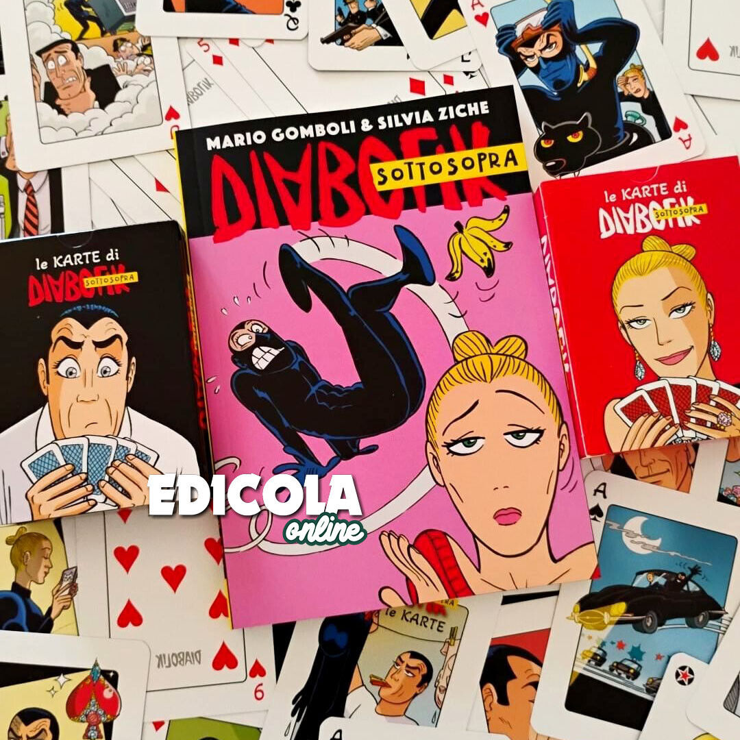Fumetto DIABOLIK Sottosopra "Un posto Tranquillo" + Gadget Le carte da poker inedite di Silvia Ziche - Karte 2024