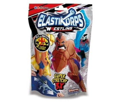 Busta Sorpresa Personaggi ELASTIKORPS Lottatori WRESTLING Cicaboom Allungamostri