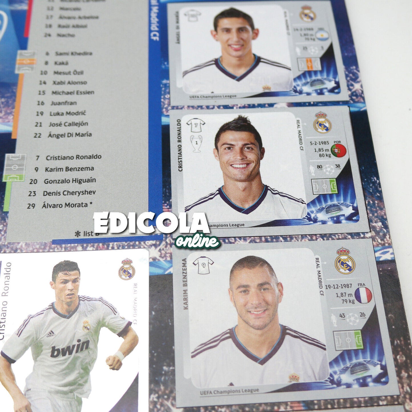 Album complet de stickers joueurs de football Panini LIGUE DES CHAMPIONS 2012-13 UEFA 2013