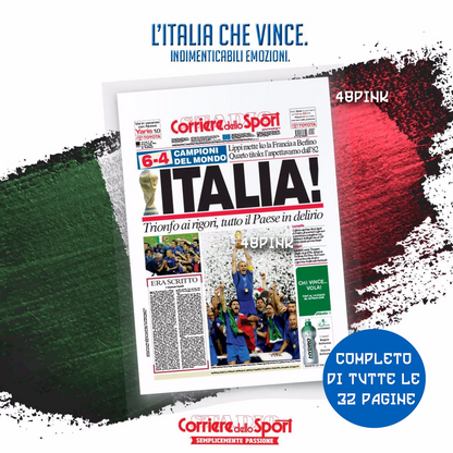 Corriere dello Sport 10. Juli 2006 ITALIEN Weltmeister der Fußball-Weltmeisterschaft