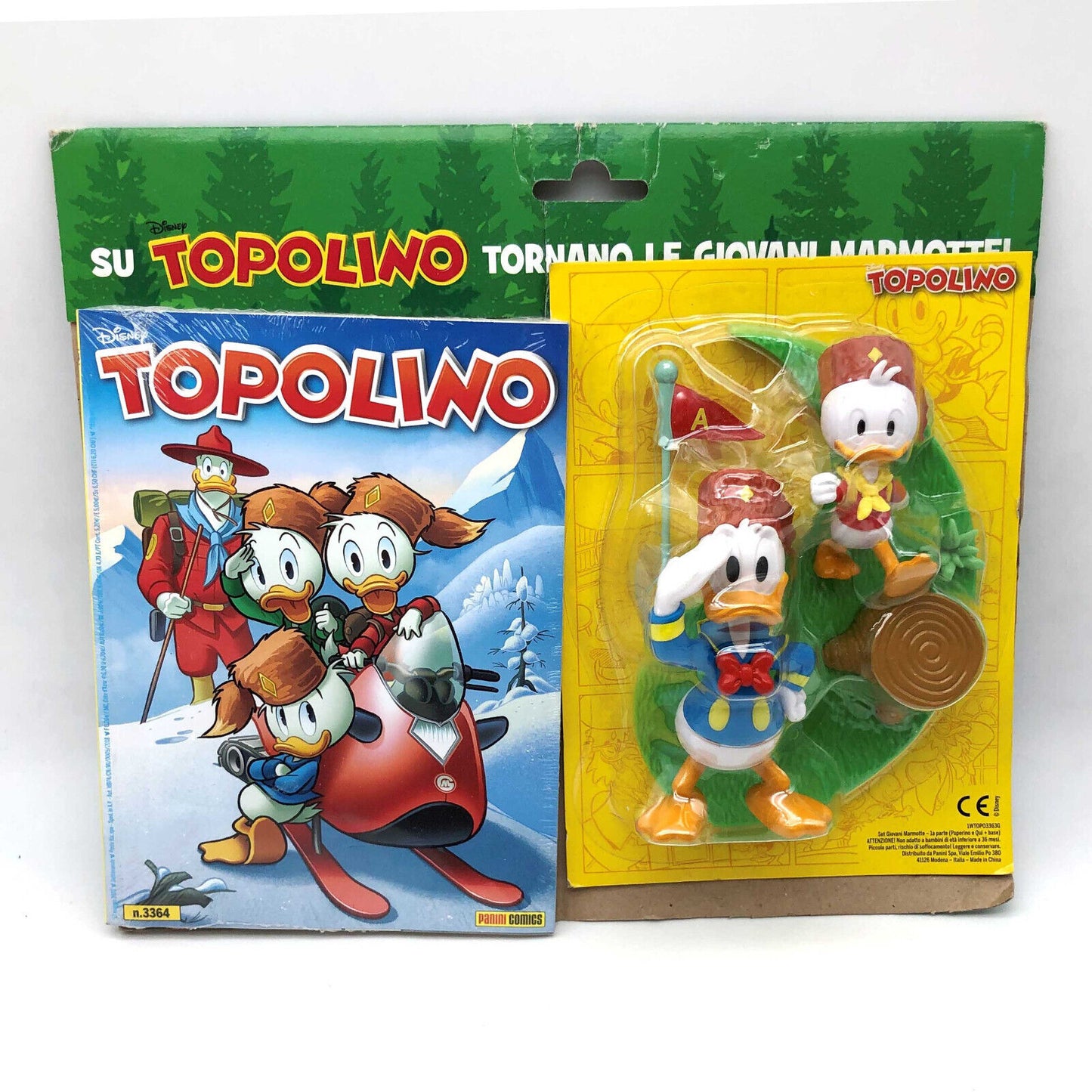 Manuale delle Giovani Marmotte +3 Fumetti TOPOLINO e Statua Paperino Quo Quo Qua