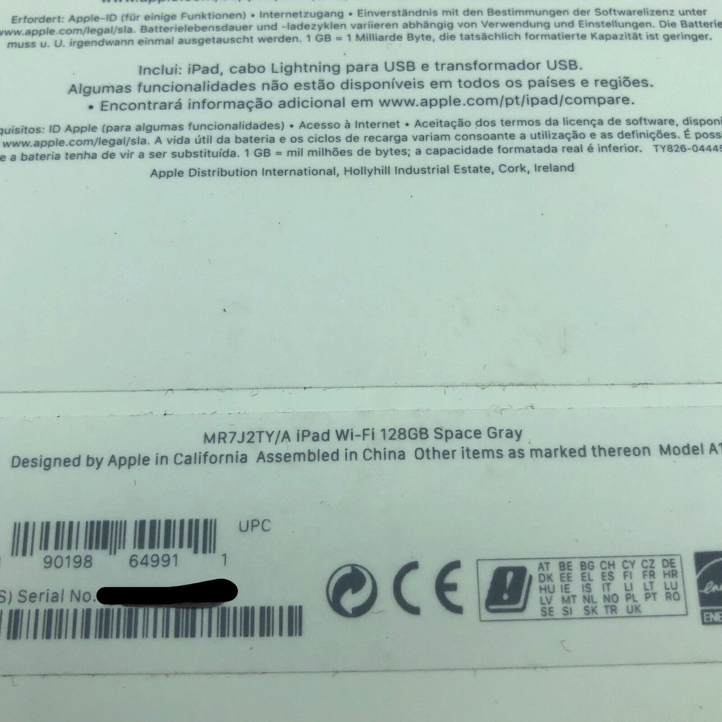 Apple iPad 6 Tablette Reconditionnée Écran 9,7 pouces 128 Go Gris 6ème WiFi